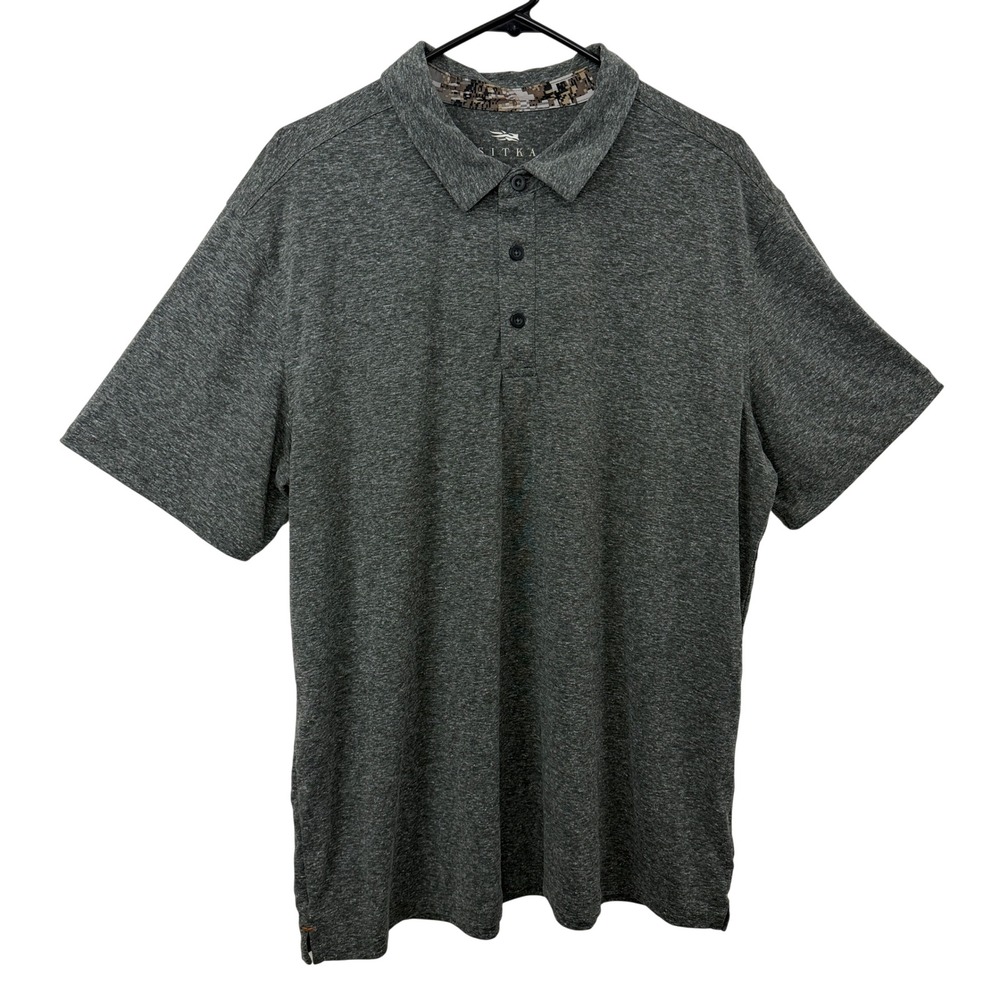 Sitka Polo Shirt Mens XL Dark Grey Essential Short Sleeve Hunting Casual 600312